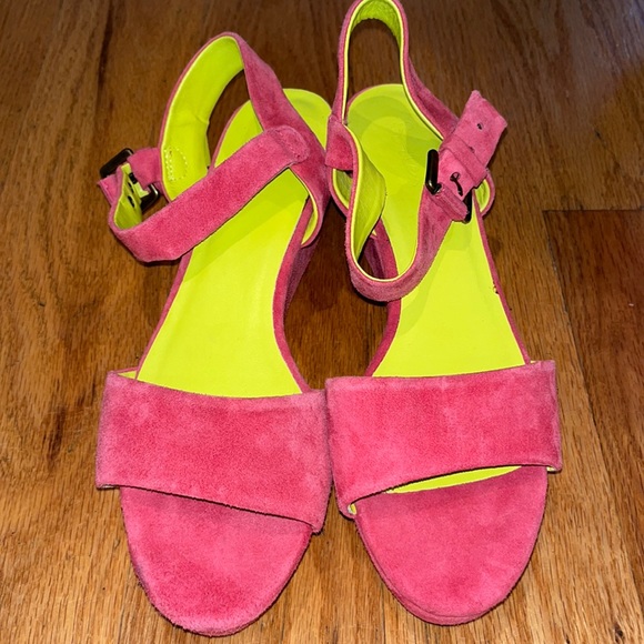 Boden Pink Platform Sandals - Picture 1 of 8